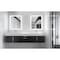Castello Usa Amazon 84-inch Black Vanity Set with White Top and Chrome Handles CB-MC-84BLK-CHR-2056-WH - alternate 2